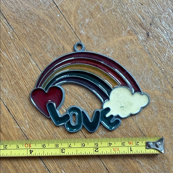 Vintage Rainbow Love Stained Glass Suncatcher - Picture 4 of 8